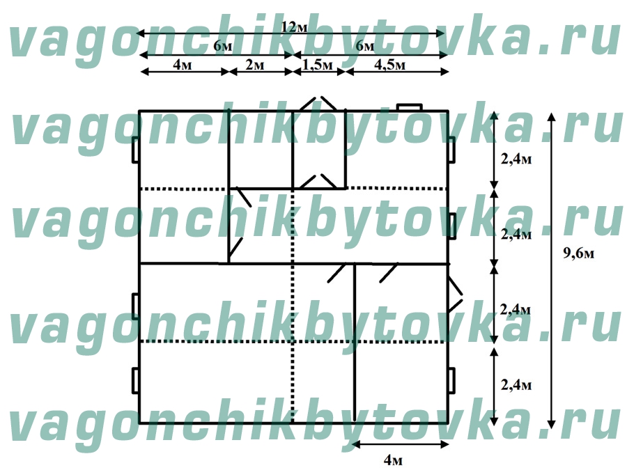 Модульный торговый центр из БК 6м